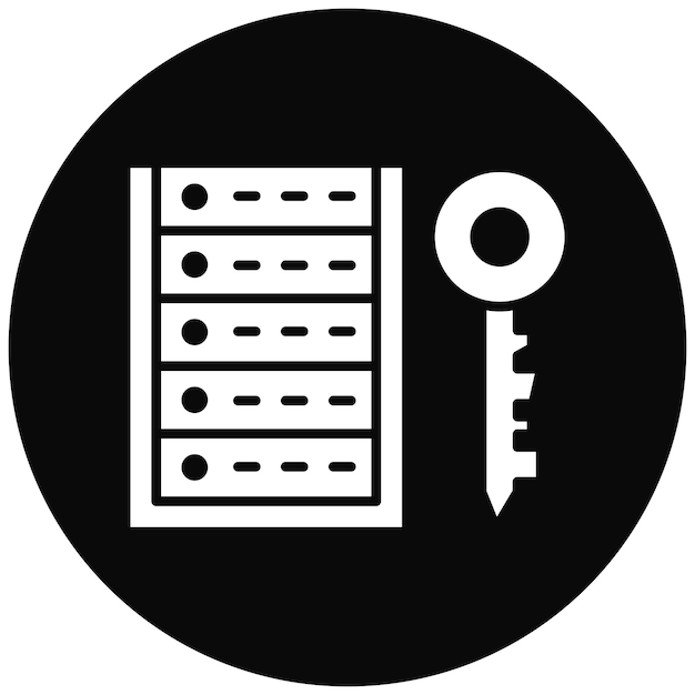 Server Encryption icon vector image Can be used for Web Hosting