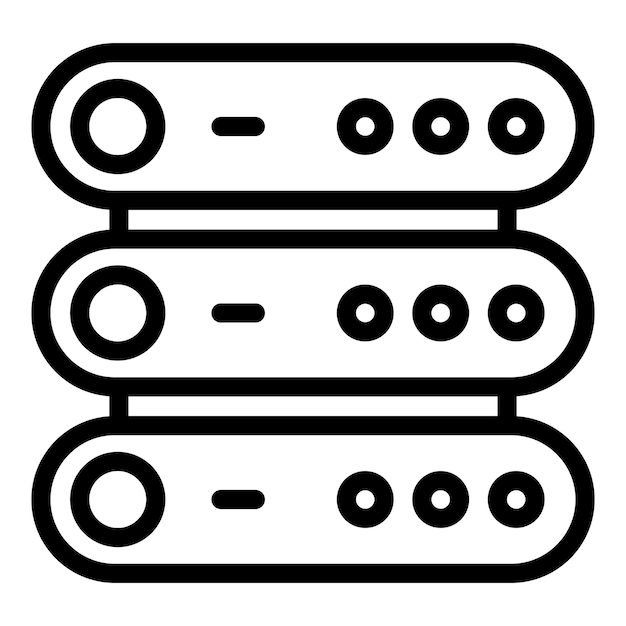 Server memory icon outline vector Mobile data Phone binary
