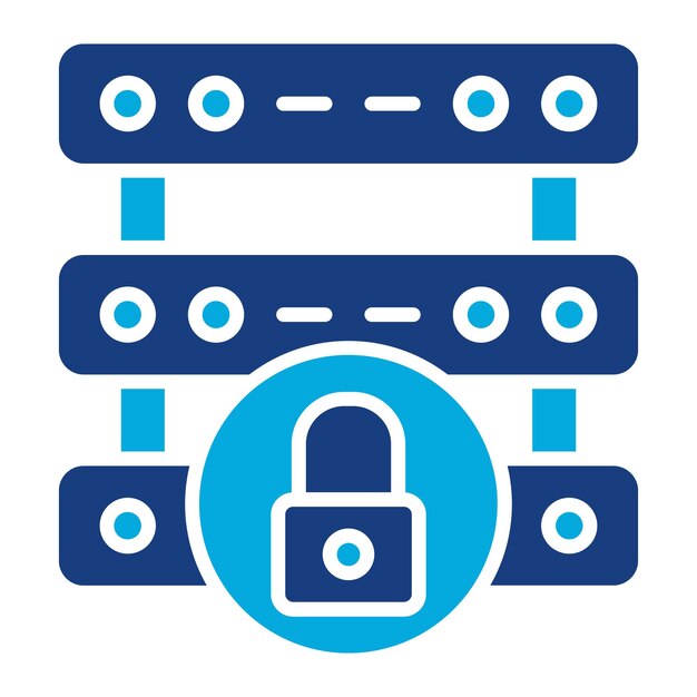 Server Security Duotone Illustration
