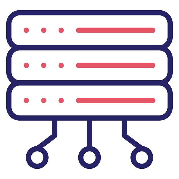 Server vector icon illustration of Computer and Hardware iconset