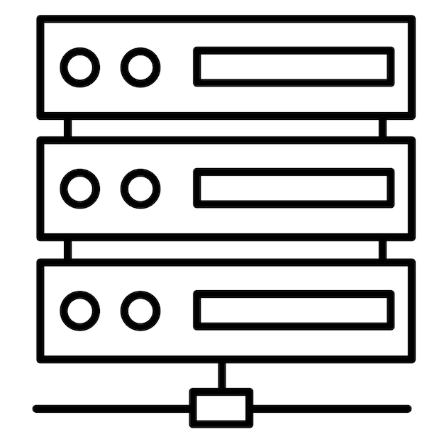 Server Vector Illustration Style