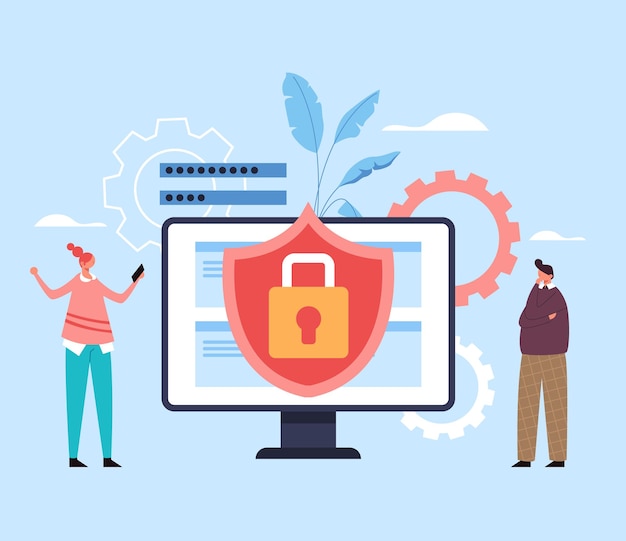 Service login password safety access concept. 