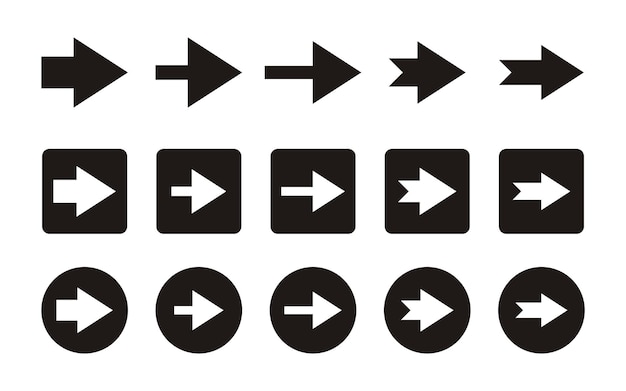 Set arrow collection vector design