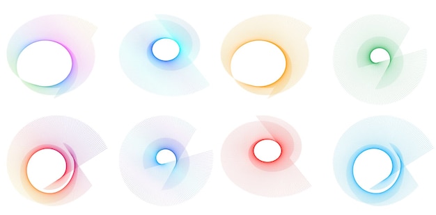 set design element circle isolated bold vector colors golden ring from abstract glow wavy stripes of many glittering swirl created using blend tool vector illustration eps10 for your presentation