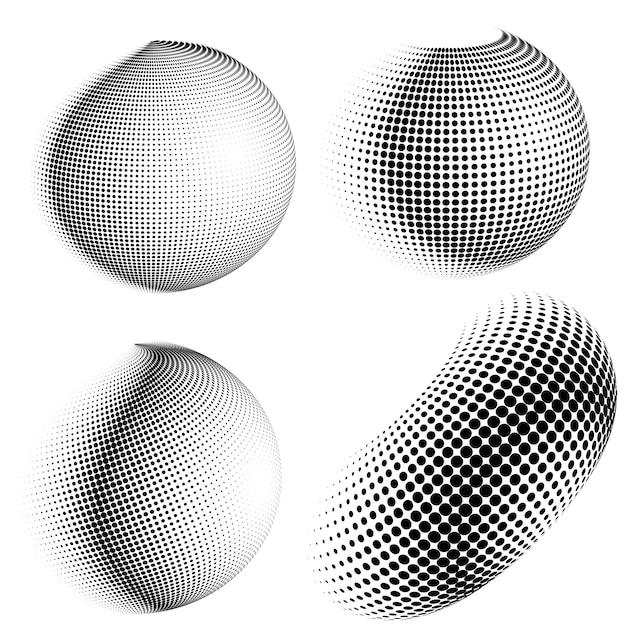 Set Design elements symbol Editable halftone frame dot circle pattern on white background Vector illustration eps 10 frame with black random dots Round border Icon using halftone circle dots text