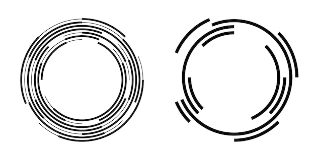 Set Design elements symbol Editable icon Halftone circles halftone dot pattern on white background Vector illustration eps 10 frame with colors abstract random dots for technology big data