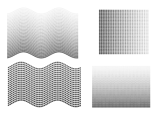 Set Design elements symbol Editable icon Halftone dot pattern on white background Vector illustration eps 10 frame with black abstract random dots for technology big data