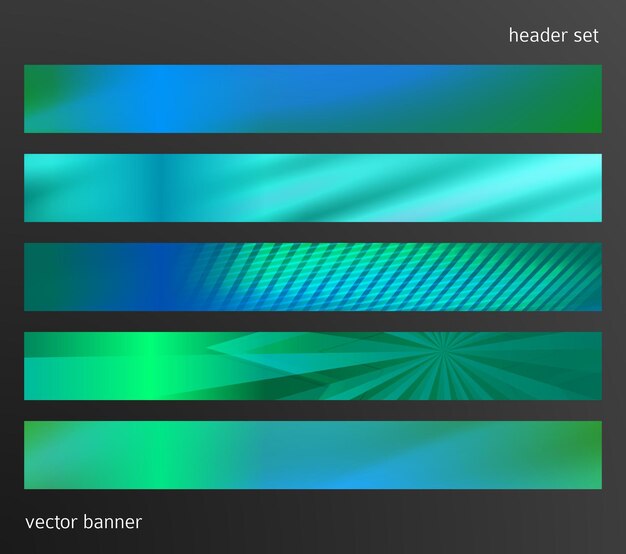 Set horizontal web banners background06