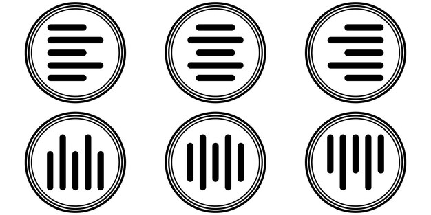 Set icons horizontal and vertical alignment aligncenter vector sign symbol Align center text paragraph typography alignment