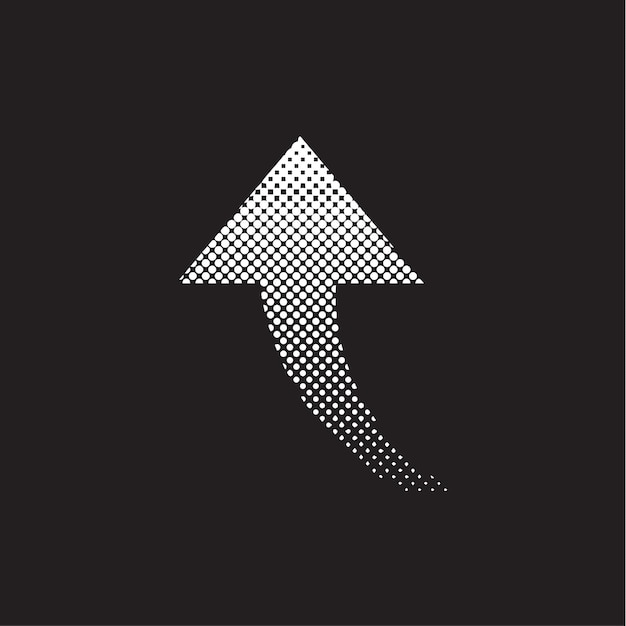 Set of Abstract Colorful Arrow Fly Forward logo Dots Dotted Sparkle Pixels Square Circle Circular halftone shape Symbol and Icon Vector Design Elements
