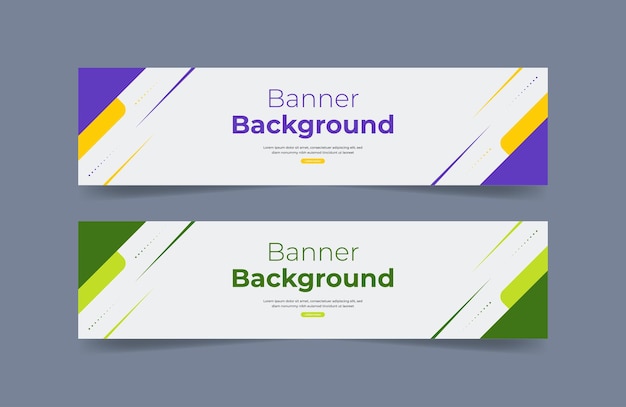 Set of abstract horizontal background template