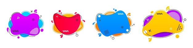 Set of abstract modern graphic elements