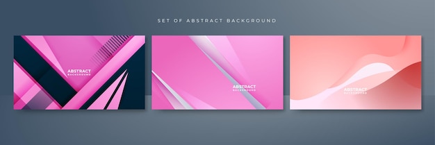 Set of abstract soft pink background Vector abstract graphic design banner pattern presentation background web template