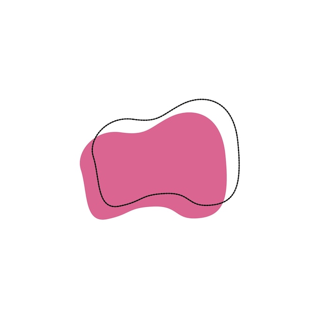set of blob elements dark pink set