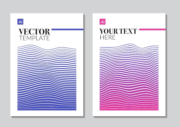 set of business cards and cover with background