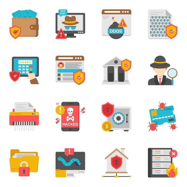 Set of Business Flat Isometric Icons
