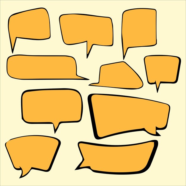 set of colorful speech comic bubbles balloons