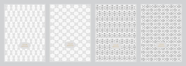 Set of Cover Designs backgrounds catalogues invitations textile patterns