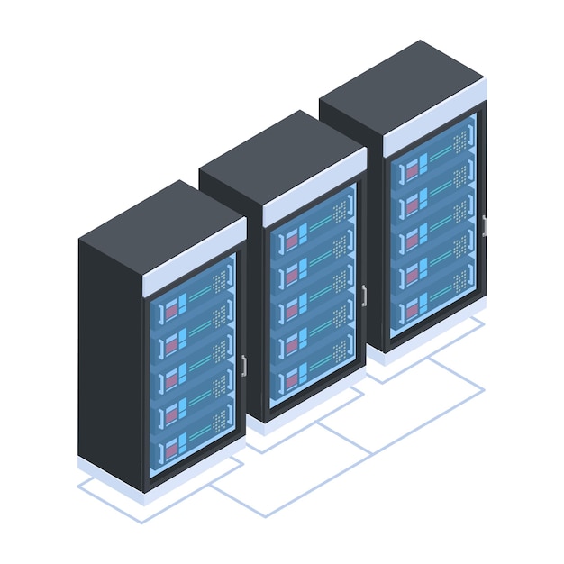 Set of Database Management Isometric Icons