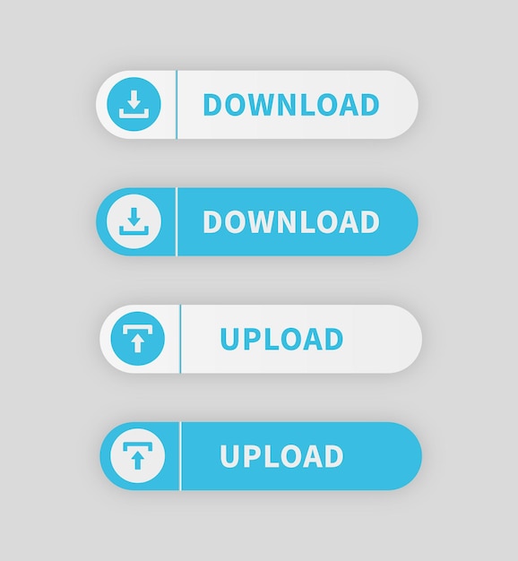 set of download and upload buttons