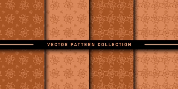 Set of floral pattern collection