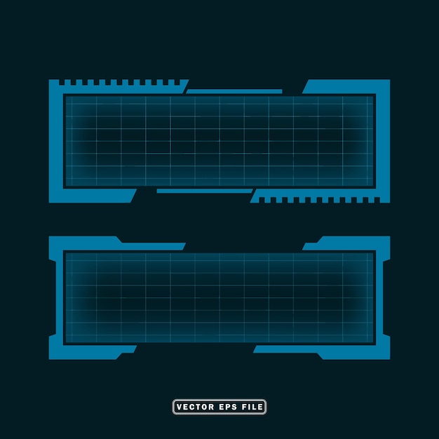 set of futuristic ui frame cyber