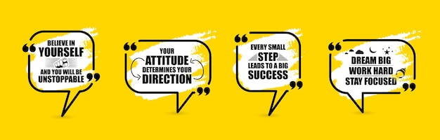 Set of motivational quotes Inspirational quotes Motivational background