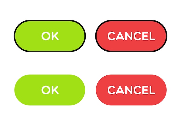 Set of OK and Cancel Buttons