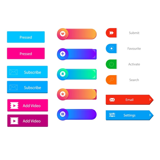 set of read more icons button design colorful read more button pack for website ads ui and proje