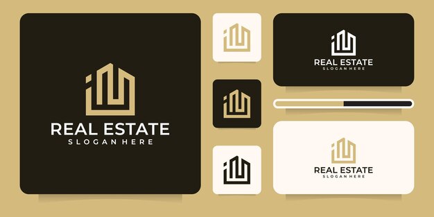 Set of real estate architecture icon logo design