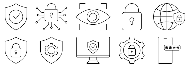 Set of security icon set