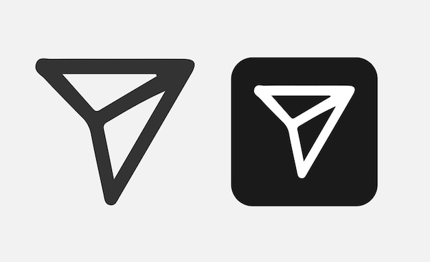 Set of share button icon in trendy style Several forms of share buttons on social media