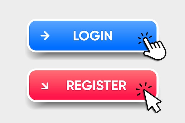 Set of sign in sign up forms Registration and login buttons Professional and Userfriendly web and