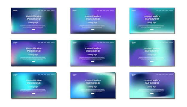 Set of Sign Up and Sign In forms Colorful gradient gradient uiux loading page mash gradient