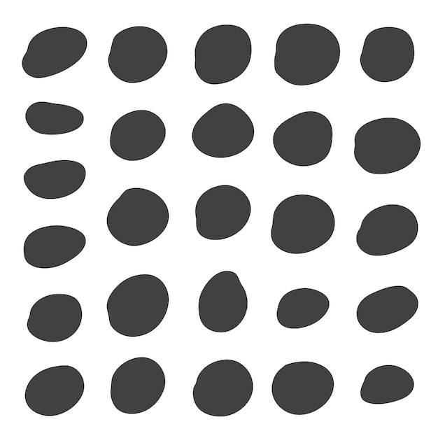 Set of simply doodle random shapes