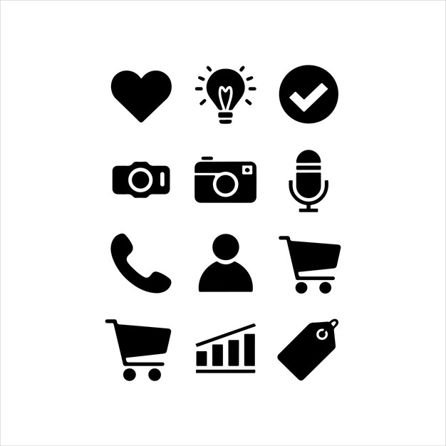 set of social network icons vector illustration icon set silhouette icons set
