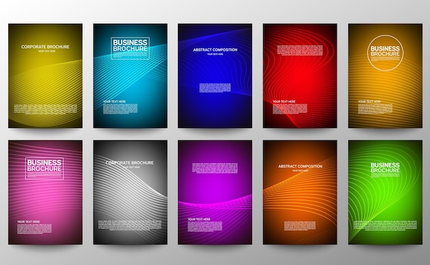 Set of templates for business brochures.