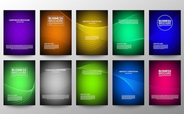 Set of templates for business brochures.