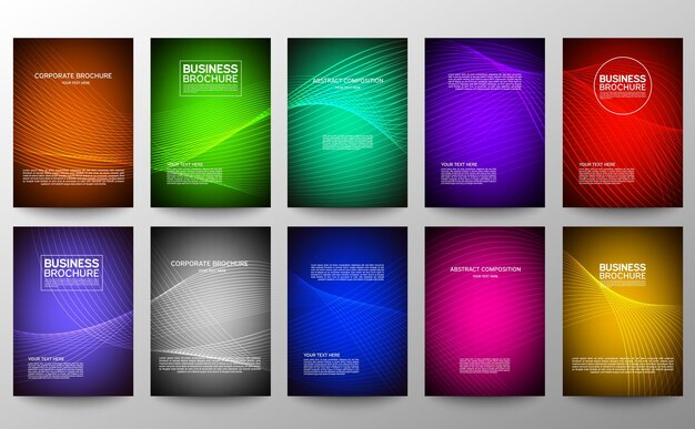 Set of templates for business brochures.