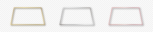 set of three trapezoid shape frames