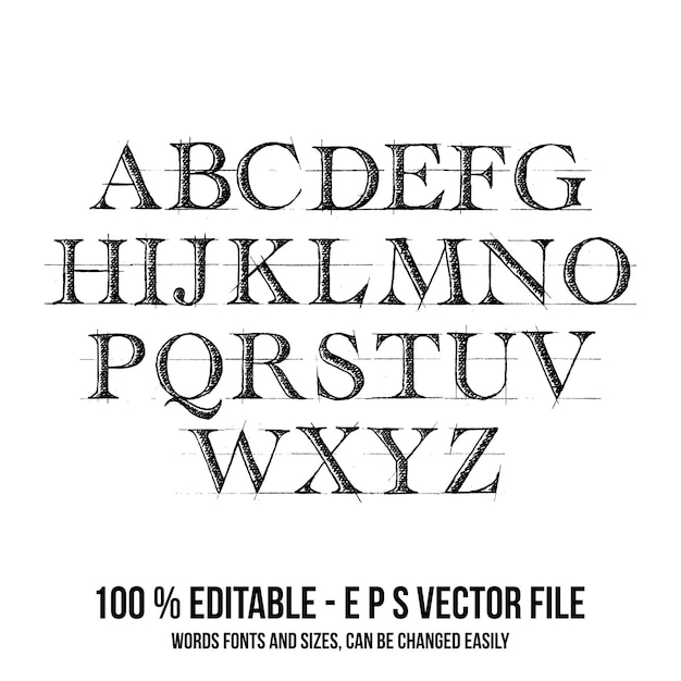 Set of vector capital alphabet letters made with white lines can be used for logo creation in publi