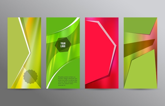 set of vertical web banner layout background04