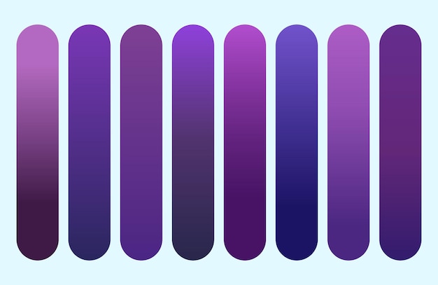 Set of vibrant gradients swatches or buttons