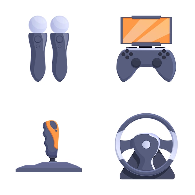 Set of video game controllers and accessories