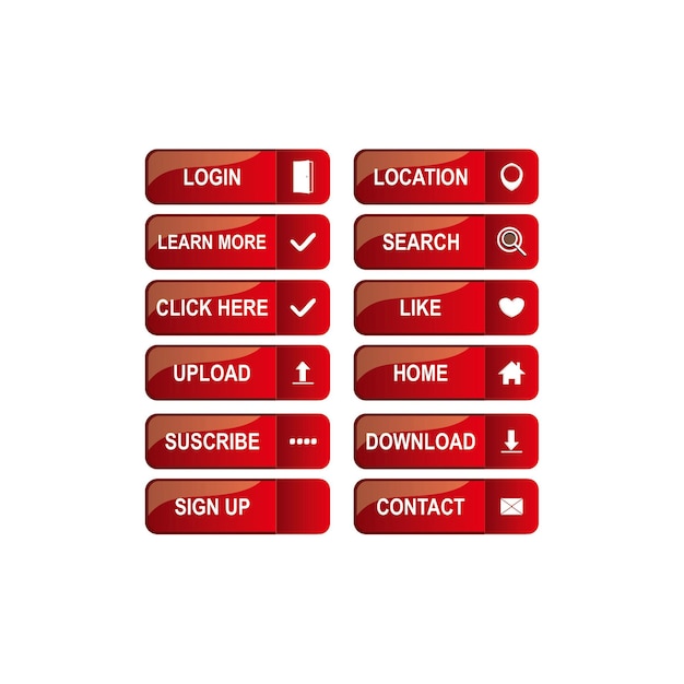 Set Of Web Button Design