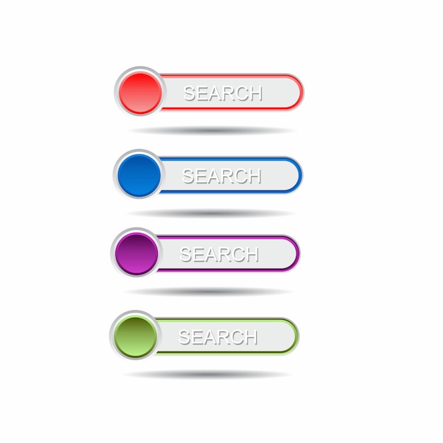 Set of website buttons