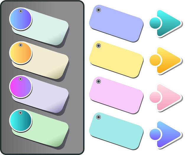 Set vector stickers