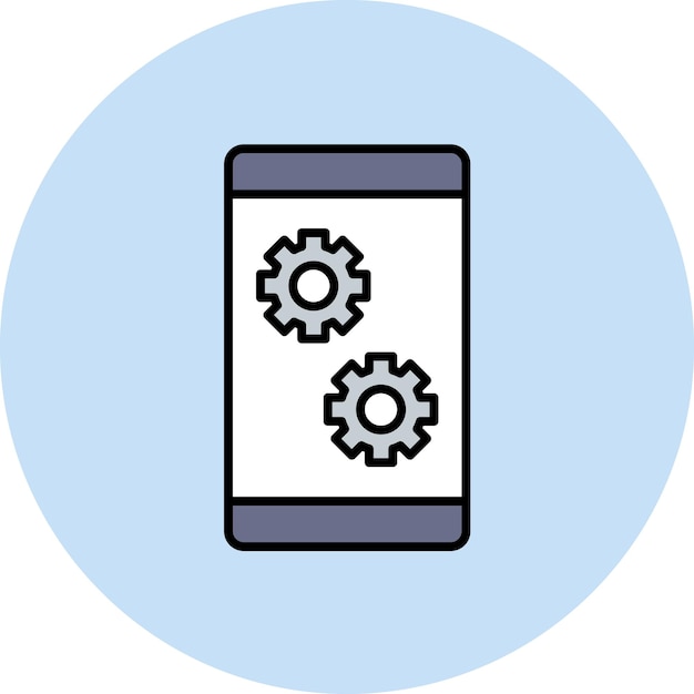 Setting System Flat Illustration