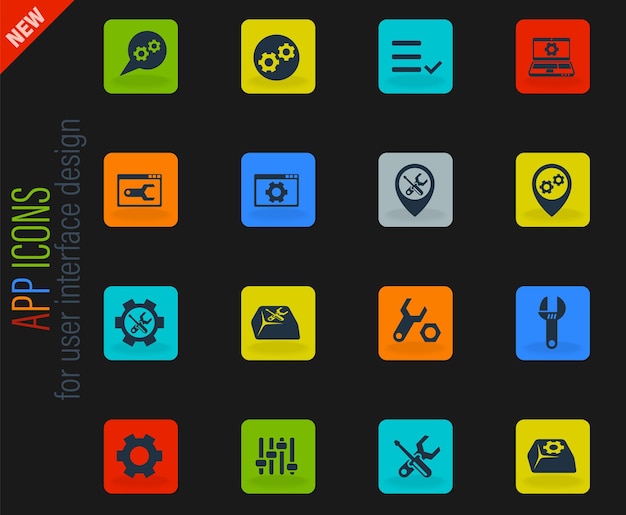 Settings icon set