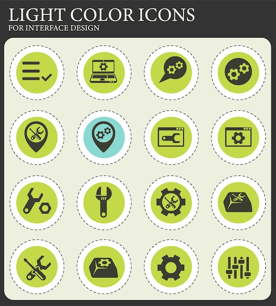 Settings icon set